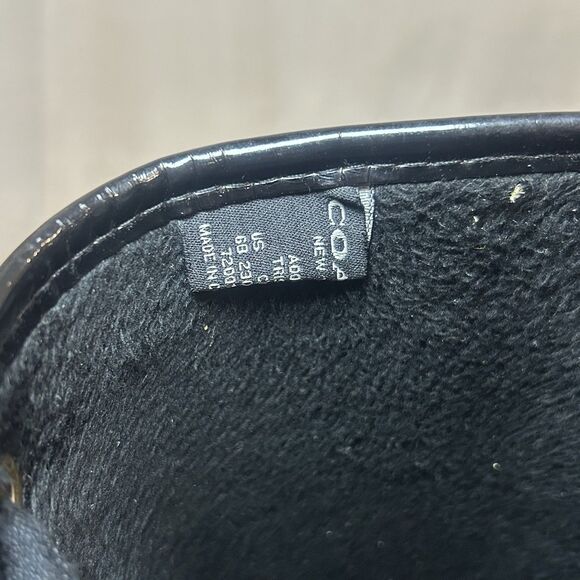 COACH “Tristee” Rubber Rain Boots Leopard Pattern w/Tie Lace Women’s Size6B - Picture 7 of 9